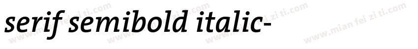 serif semibold italic字体转换